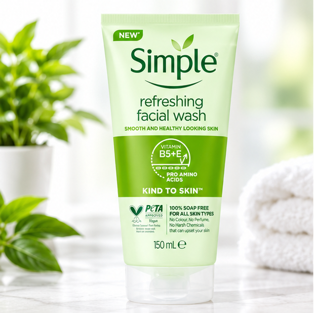 Simple Kind to Skin Refreshing Facial Wash Gel – 150ml
